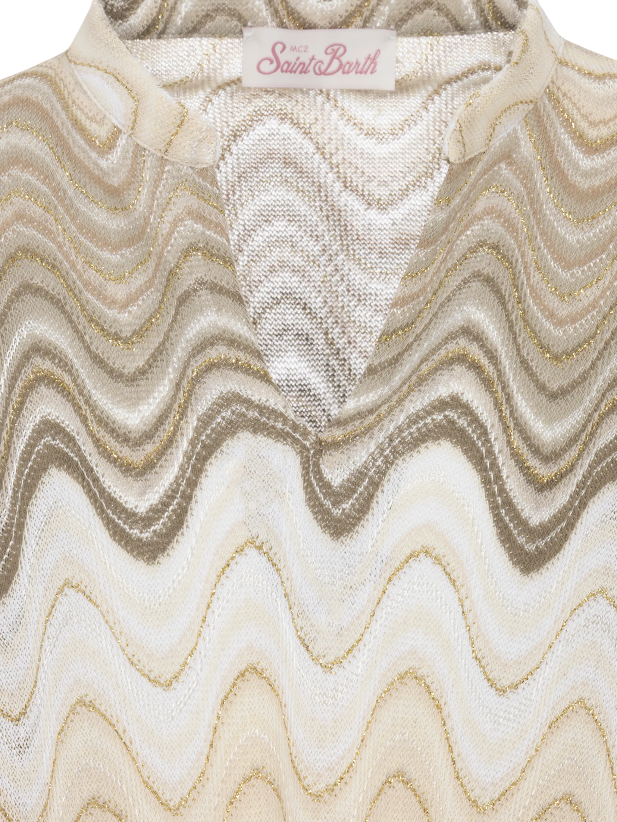 Abito corto in maglia raschel oro Imany Jr