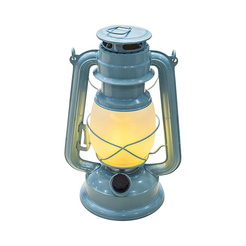 Huislantaarn 24 cm met LED-verlichting en vlam