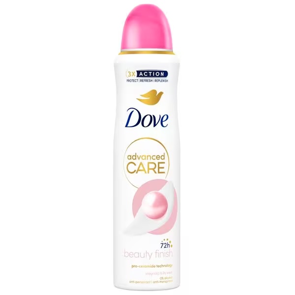 Dove Advanced Care Beauty Finish antitranspiranta dezodorants aerosols 150ml