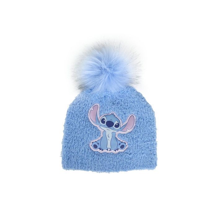 Puntada de gorro de punto azul