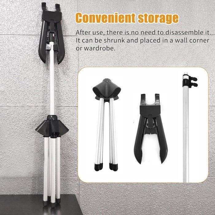 Clothes hanger - Folding ironing hanger - Garment steamer hanger - Folding hanger - Portable steam hanger with gloves