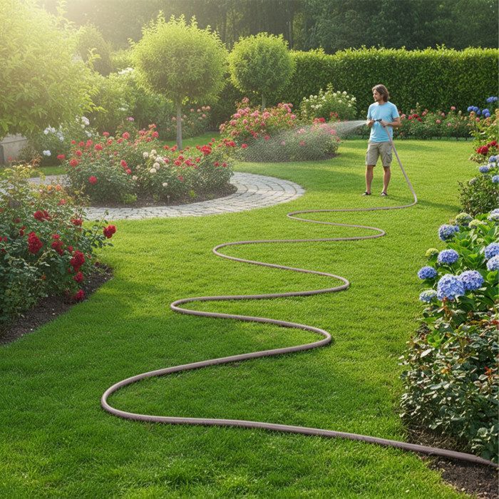 Tuyau d'arrosage Relaxdays, 70 m, tuyau universel 1/2