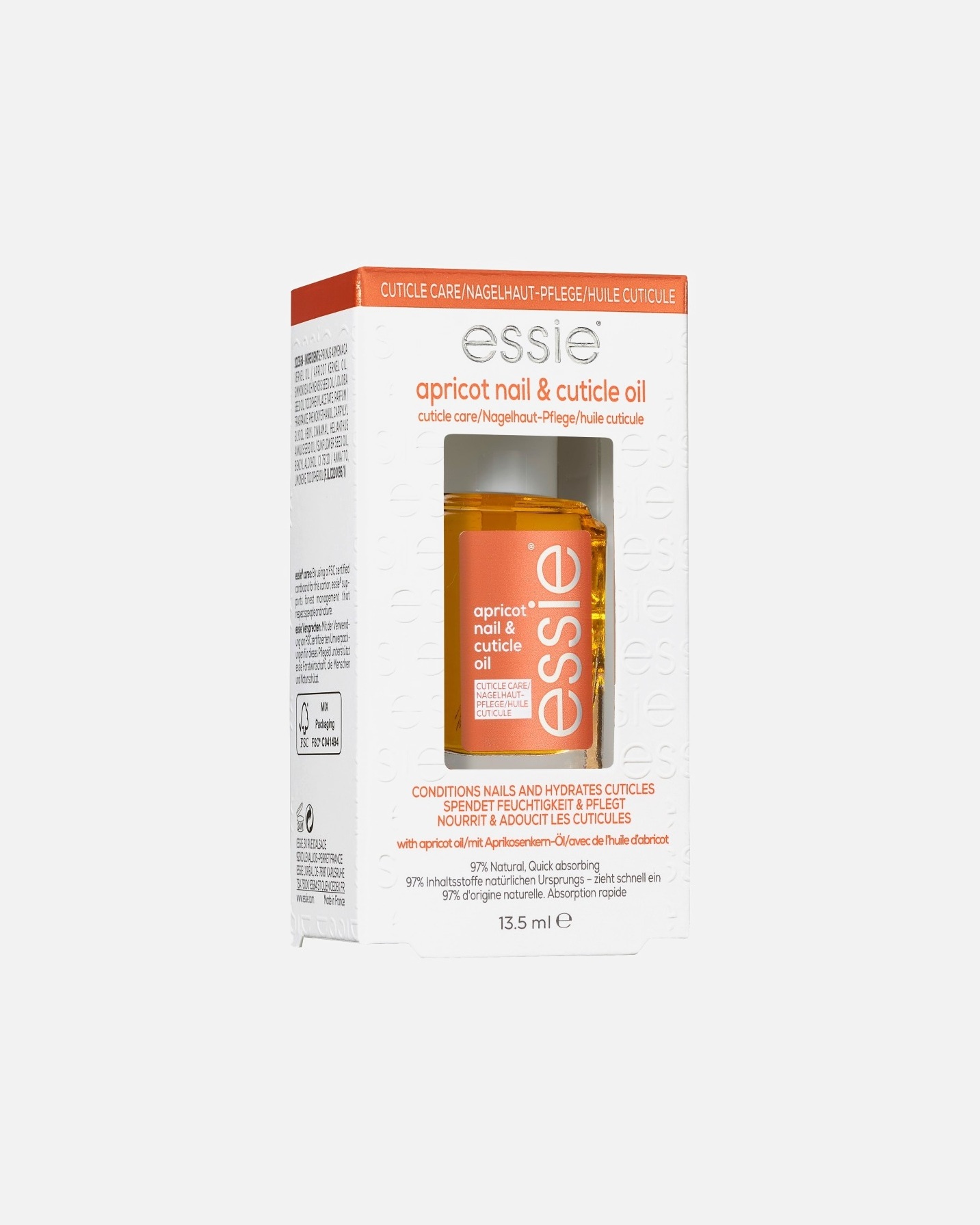 essie marhuľový olej na nechty - olej na nechtovú kožtičku - 13,5 ml
