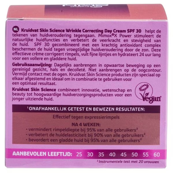 Kruidvat Skin Science Dnevna krema protiv starenja SPF30 za korekciju bora 30+<br>50ml