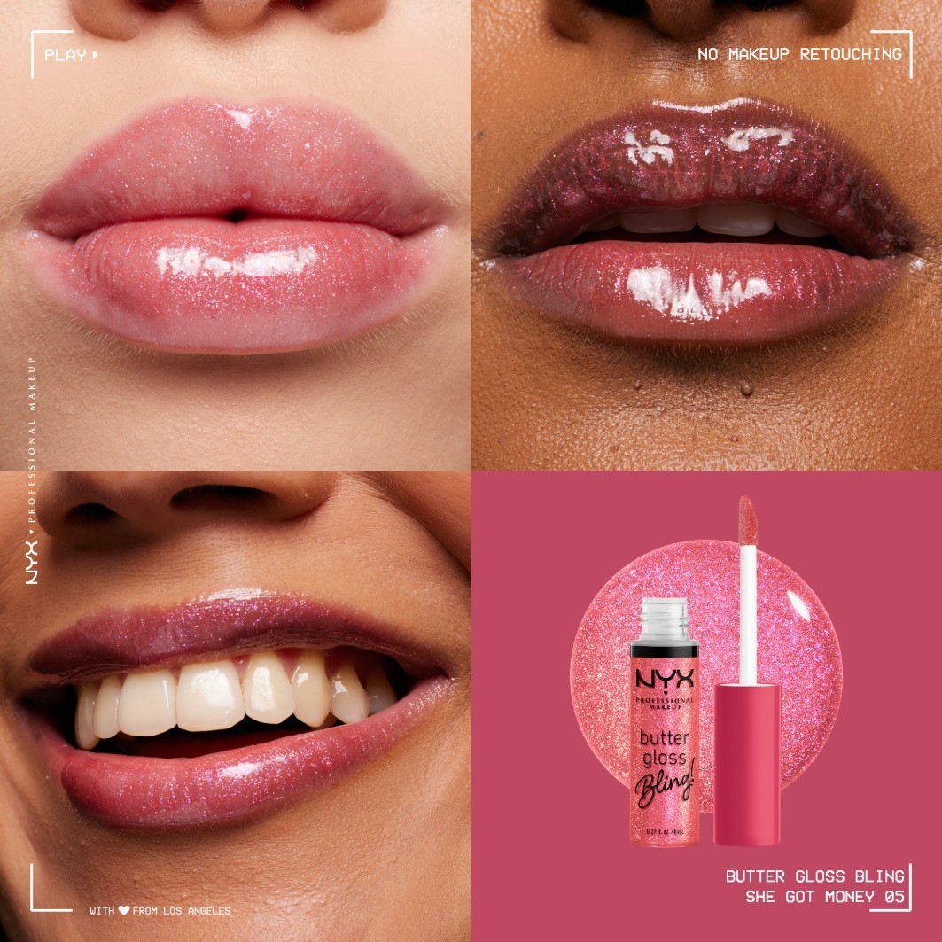 NYX Professional Makeup lūpų blizgis sviesto blizgis Bling - 8 ml