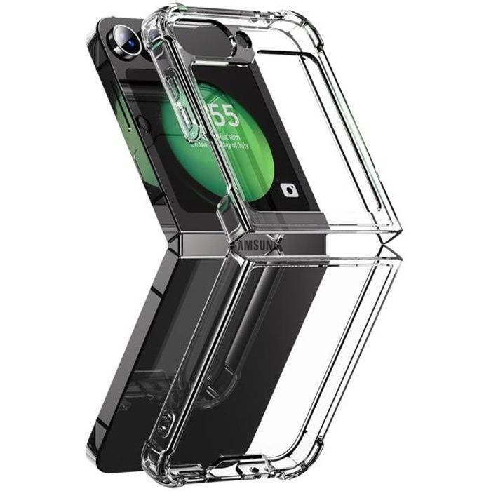 Case for Samsung Galaxy Z FLIP 6 - Phonillico® - Shockproof - Soft Silicone - Transparent - Slim