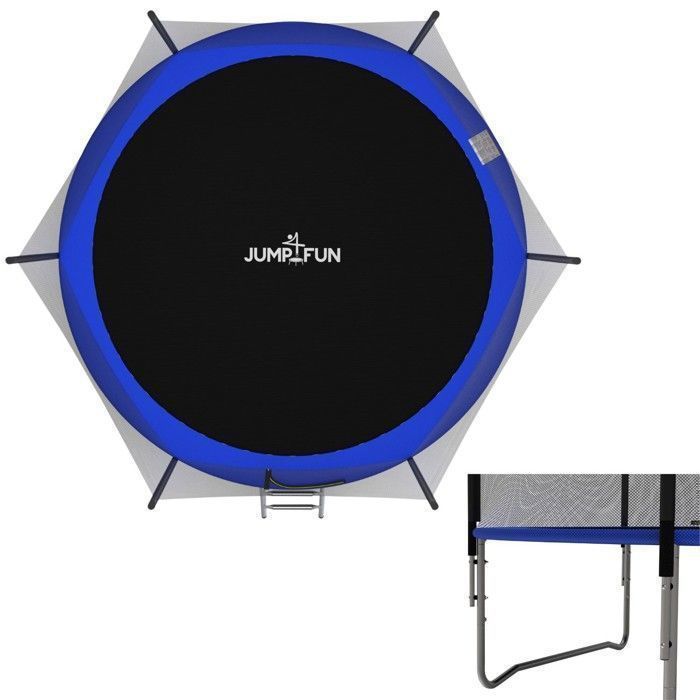 Trampoline - JUMP4FUN - Jump4Fun Deluxe - 6FT (185 cm) - Extérieur - Sécurité incluse