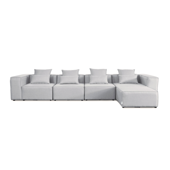 Modulares Sofa VERONA, XL, hellgrau