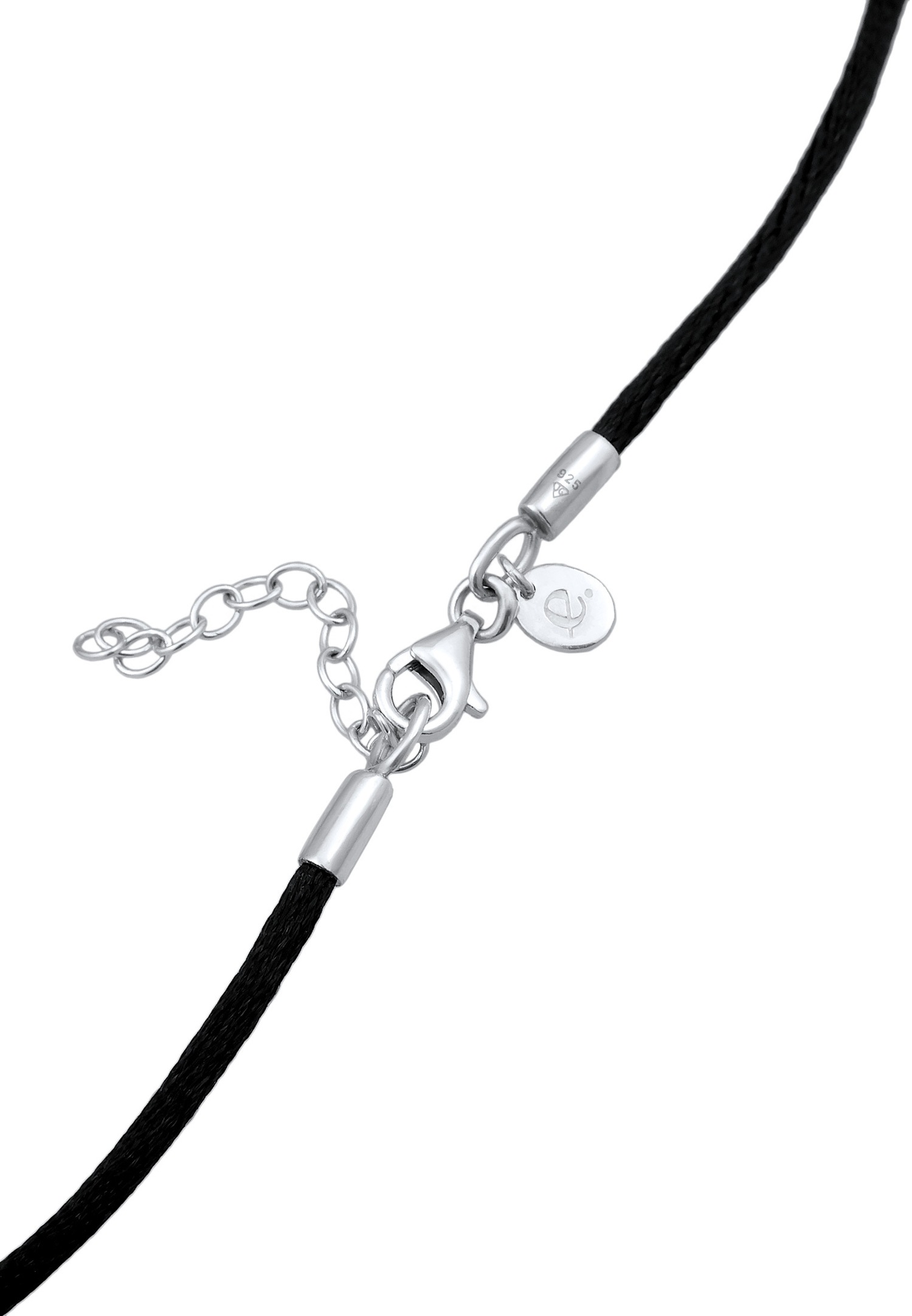 Elli PREMIUM Elli PREMIUM Collier Femmes Choker Goutte Pendentif Satin avec Turquoise pierres précieuses en argent sterling 925
