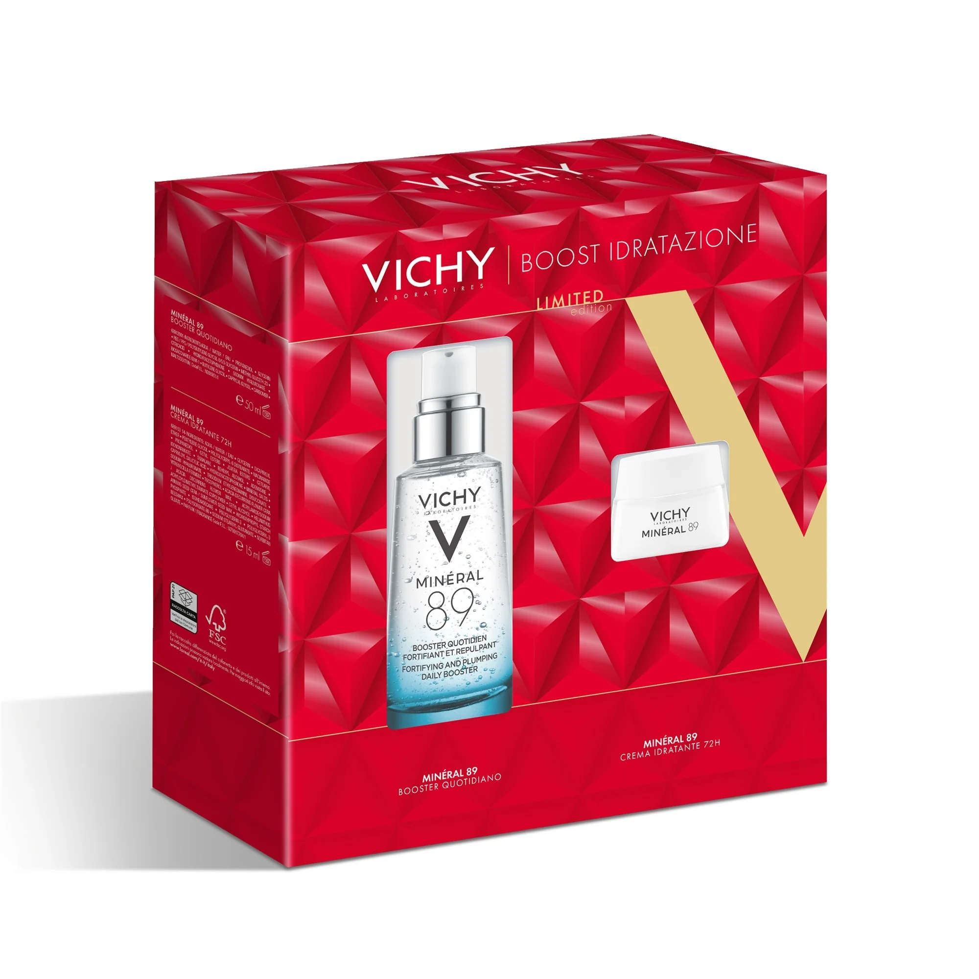 Mineral 89 Cofanetto Minéral 89 Booster Siero + Minéral 89 Crema - Cofanetto Idratante, Tratt.viso 24 ore idratante