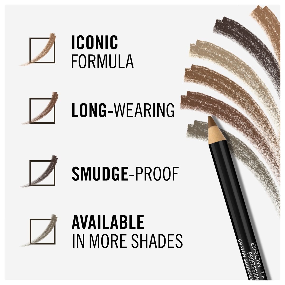 Rimmel uzacu zīmulis tumši brūns 001 1g Professional