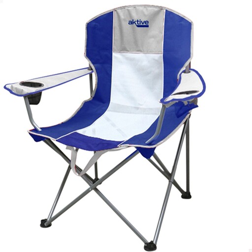 Aktive XL Hopfällbar campingstol med handtag och mugghållare