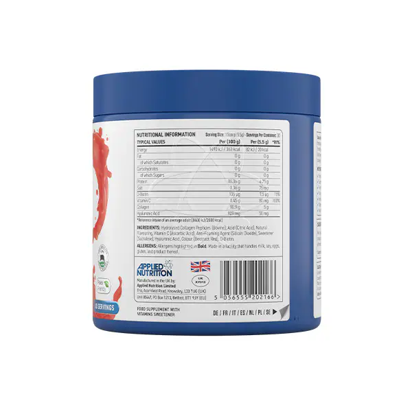 Applied Nutrition kollagénpor eper és málna 165g | Egészség | Superdrug