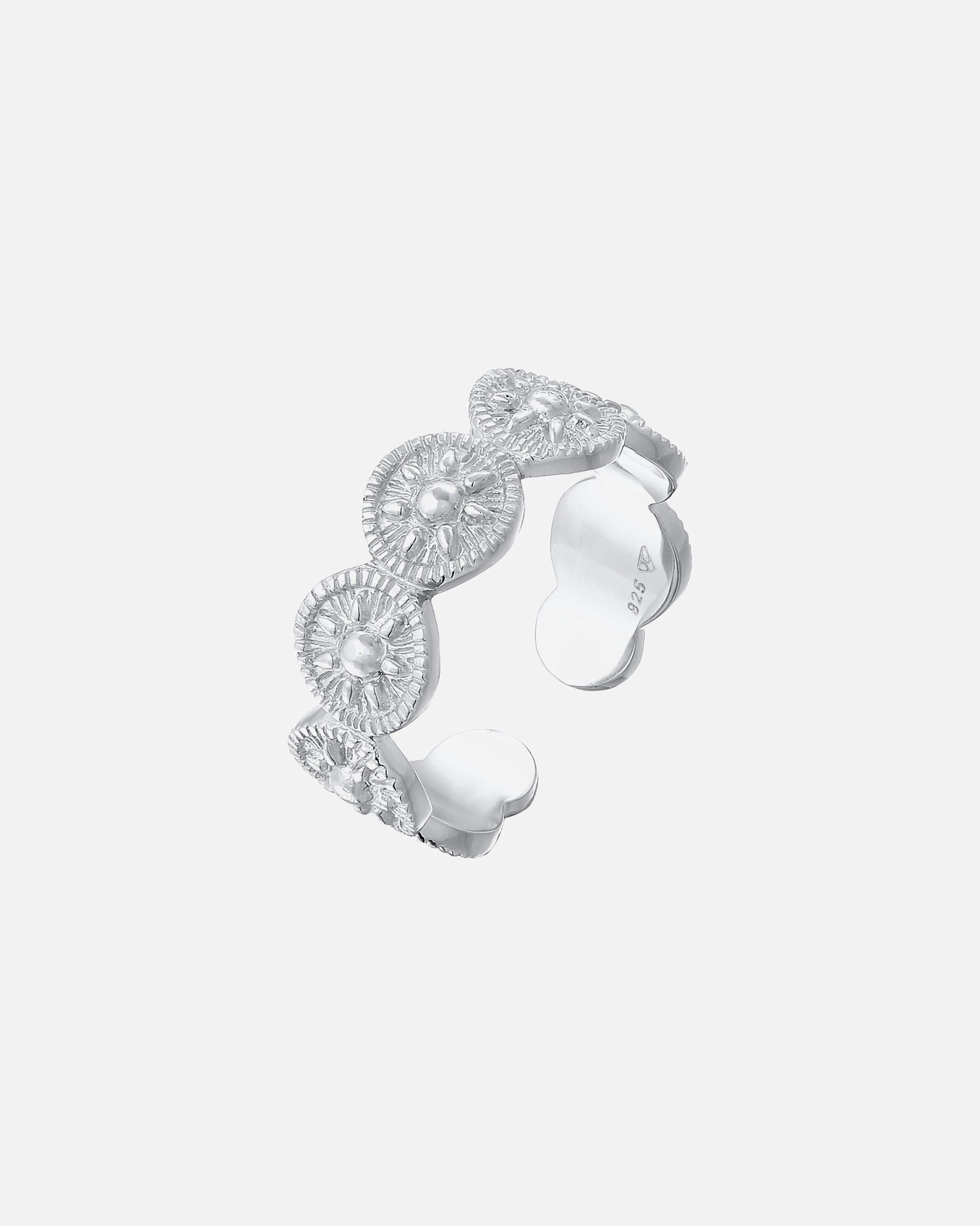 Elli Femmes bande soleil design ouvert en argent sterling 925