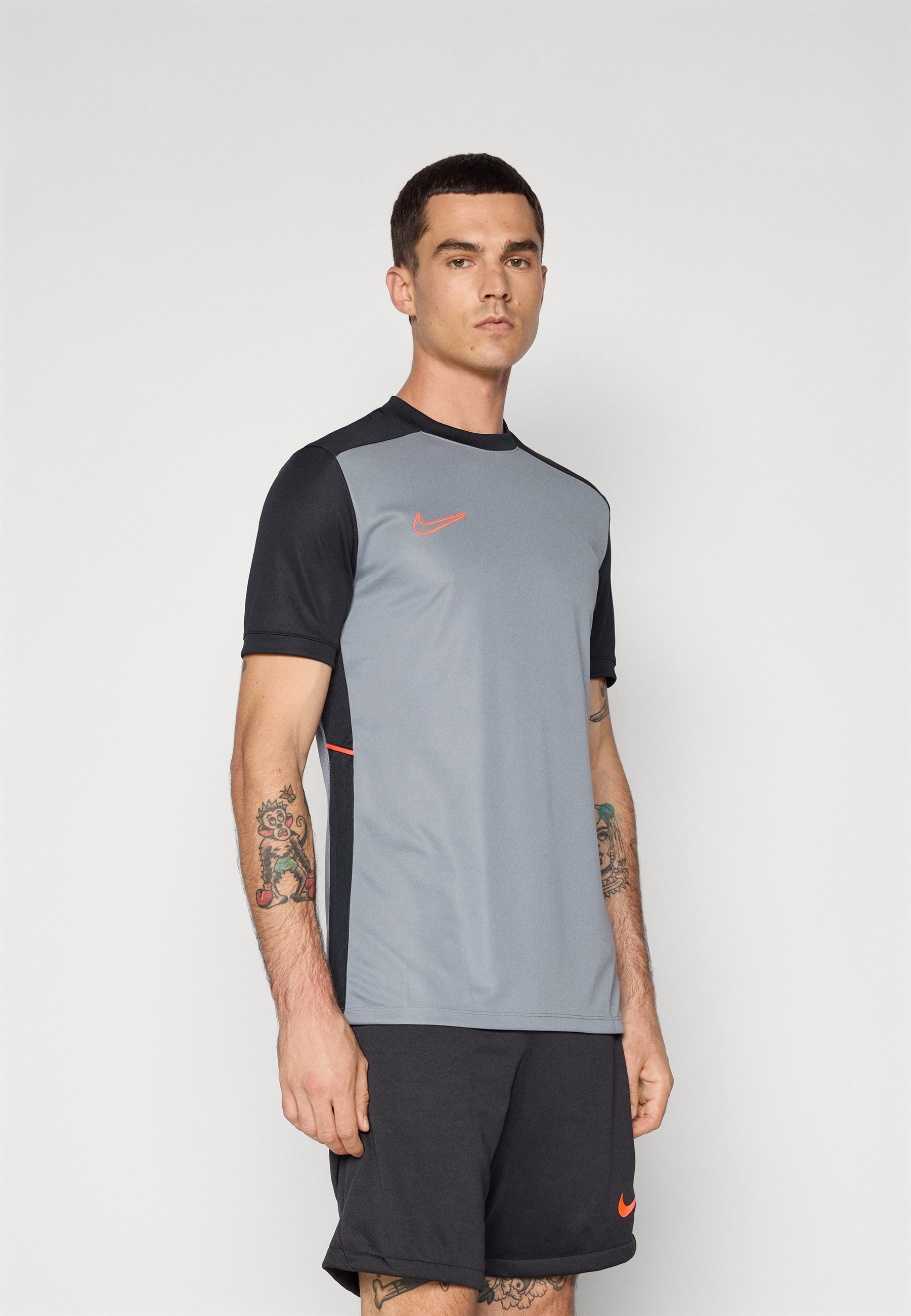 Nike Performance ACADEMY TOP - Sport T-shirt - koelgrijs/zwart/felrood