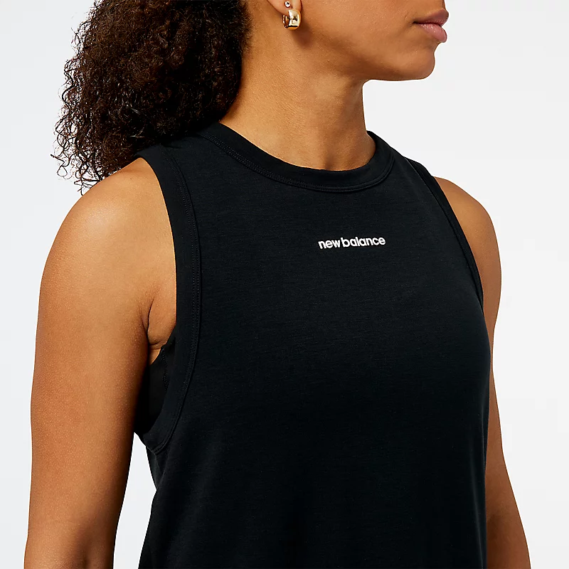 Top feminino Achiever Dri-Release – PRETO