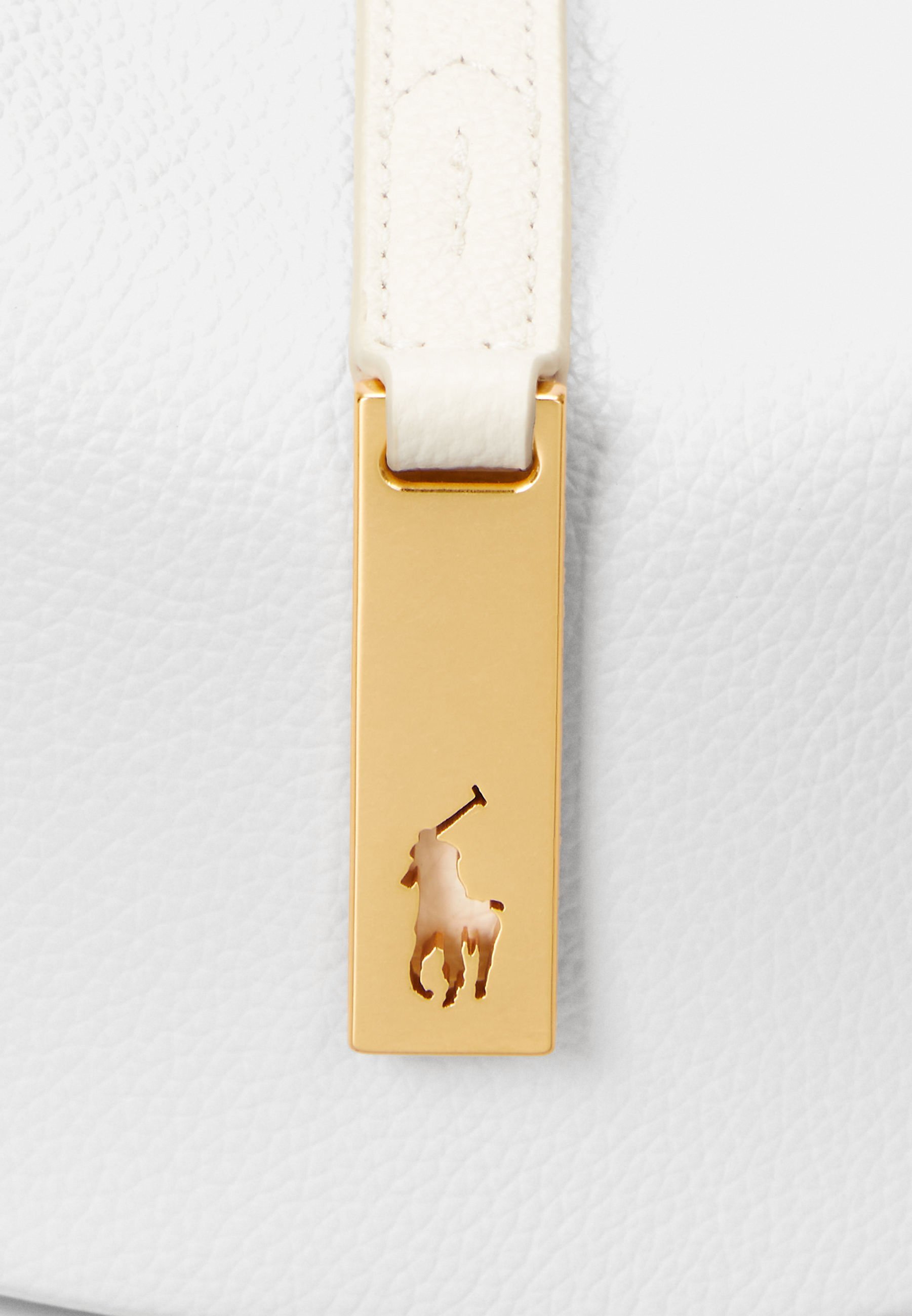 Polo Ralph Lauren POLO ID MINI SCHOUDERTAS VAN LEER - Handtas - ivoor