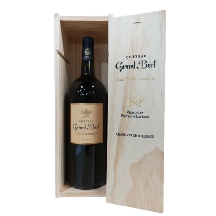 Coffret Cadeau 1 Magnum - Château Grand Bert AOC Saint Emilion Grand Cru