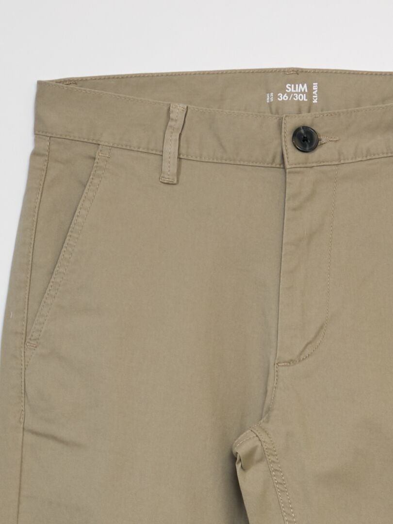 Calça Chino Slim Fit L30 - BEGE