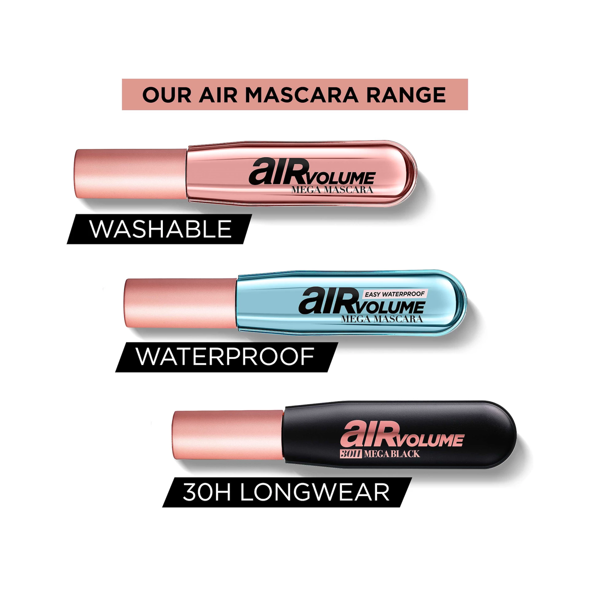Air Volume 30H Mega maskara crna - L'Oréal Paris