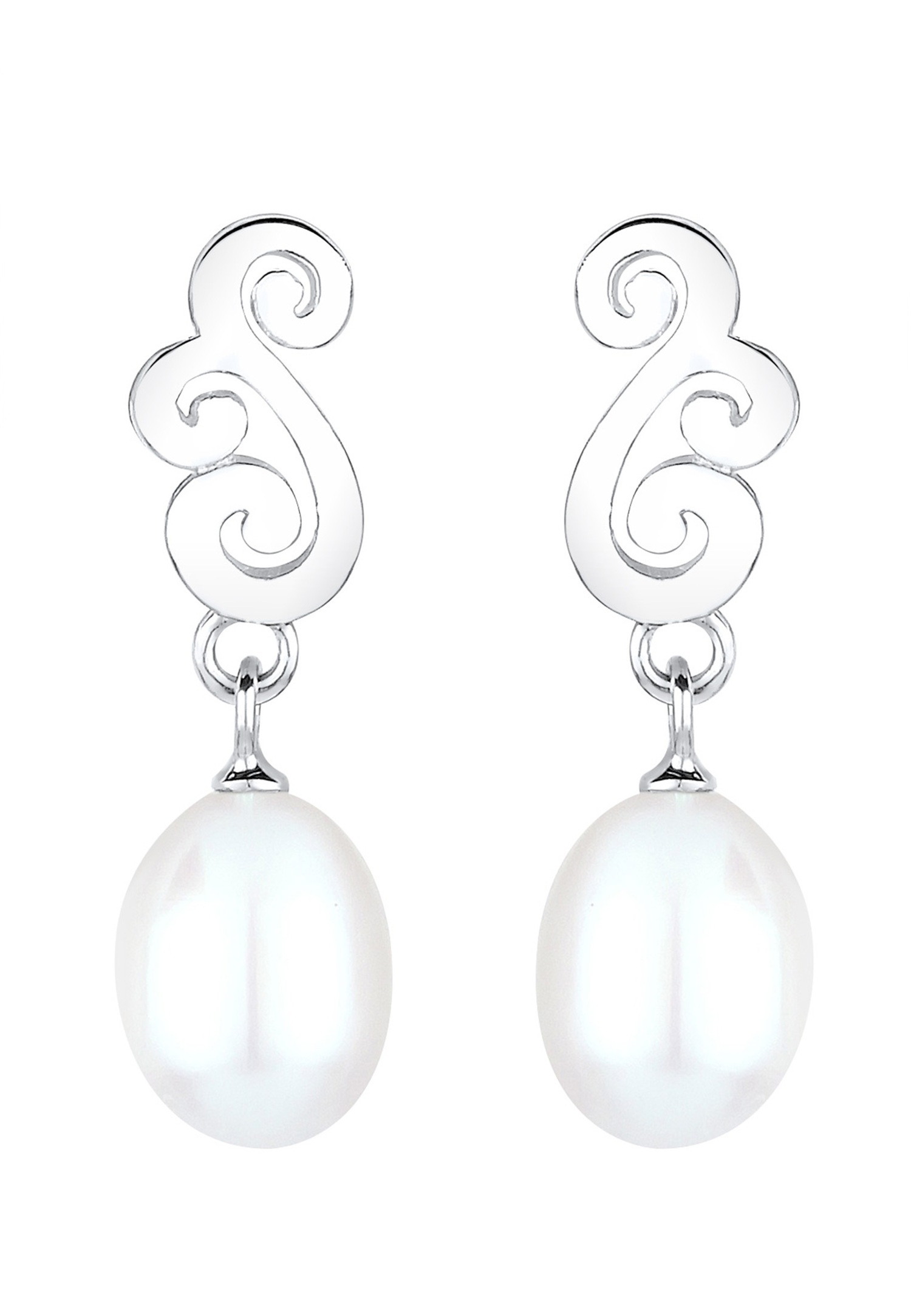 Elli Femmes ornement perle de culture d'eau douce en argent sterling 925