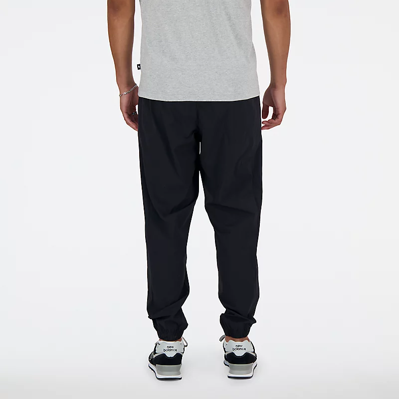 Pantaloni jogger elastici țesuți pentru bărbați - NEGRI