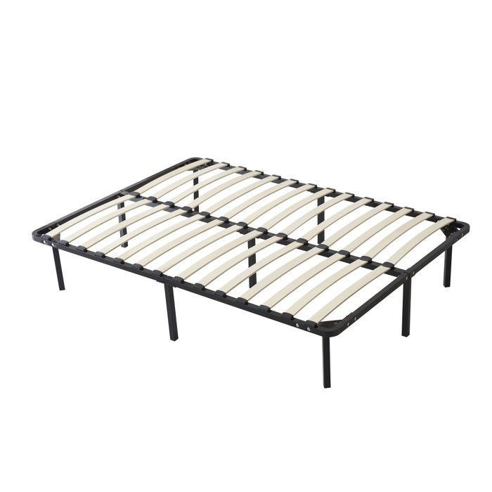 jacky - Solide et Confortable Sommier 120x190 x 29 cm Cadre a lattes 9 Pieds en Metal - Montage Rapide et Faci