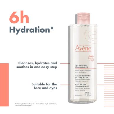 Avène Misellivesi Meikinpoistovesi herkälle iholle 400 ml