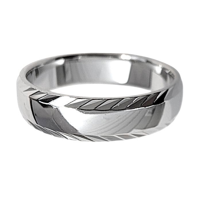 Alliance Homme 5mm en Argent 925 rhodié