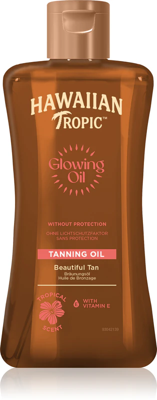 Óleo bronzeador corporal Hawaiian Tropic Glowing Oil para prolongar o seu bronzeado.