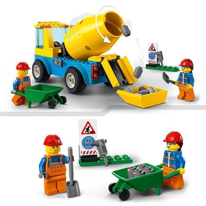 Jeu de construction - LEGO - City Le Camion Bétonnière - Véhicule de construction pour enfants dès 4 ans