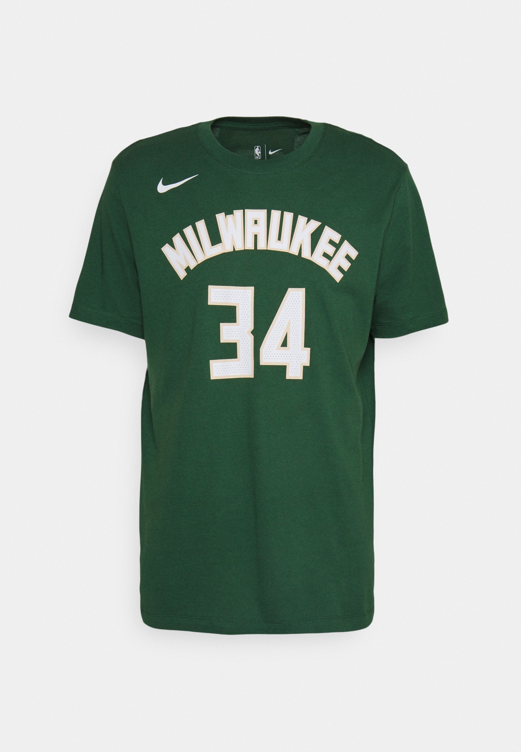 Nike Performance NBA GIANNIS ANTETOKOUNMPO MILWAUKEE BUCKS NAME AND NUMBER TEE - Tričko s potiskem - fir/antetokounmpo