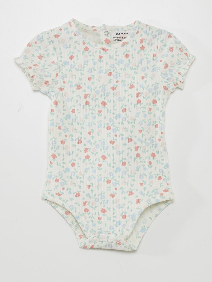 Bodysuit met korte mouwen - WIT