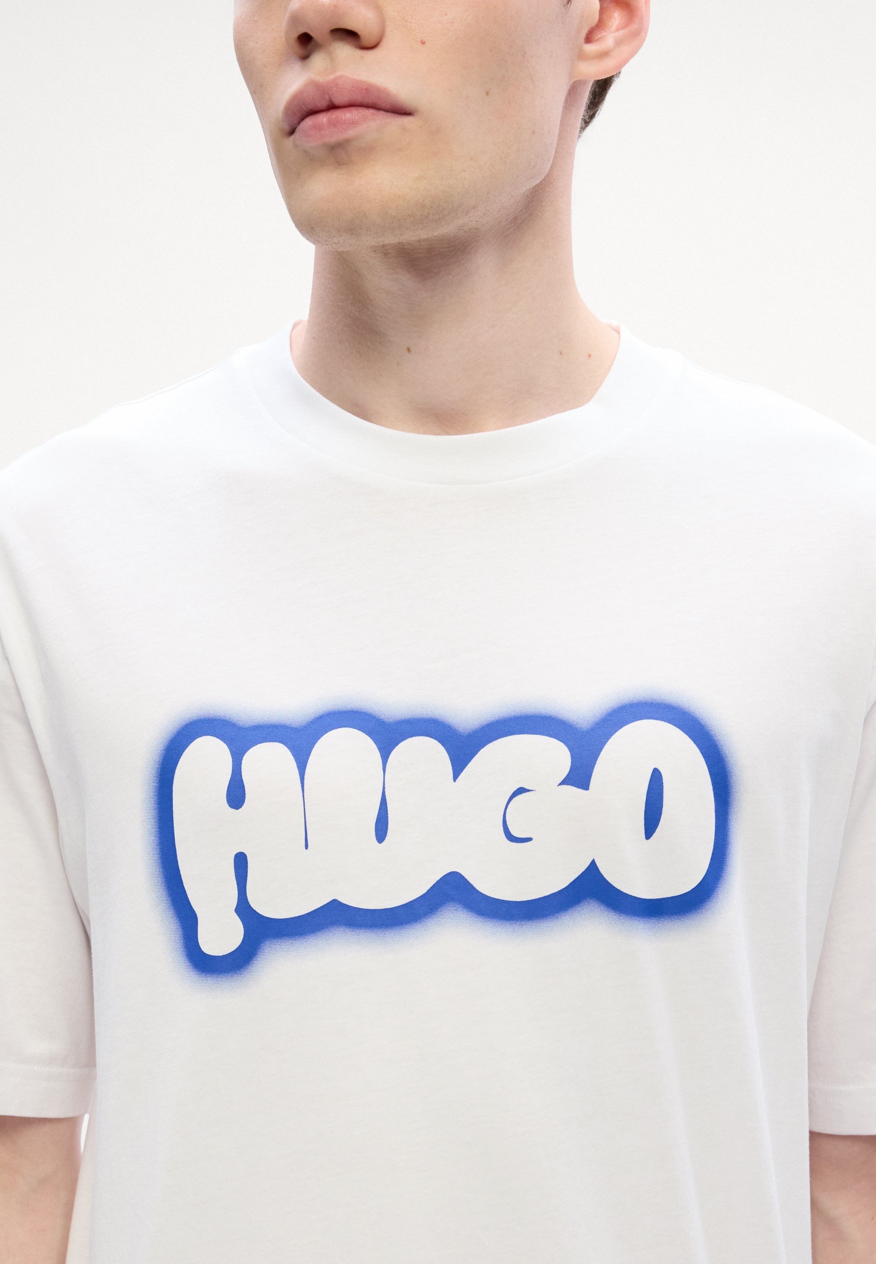 HUGO NULIBAX - T-shirt met print - wit