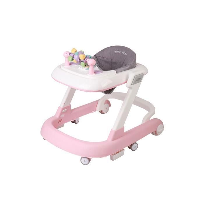 Andador para bebé XUANYU con música para niñas - Antivuelco - Uso en interiores y exteriores - Rosa