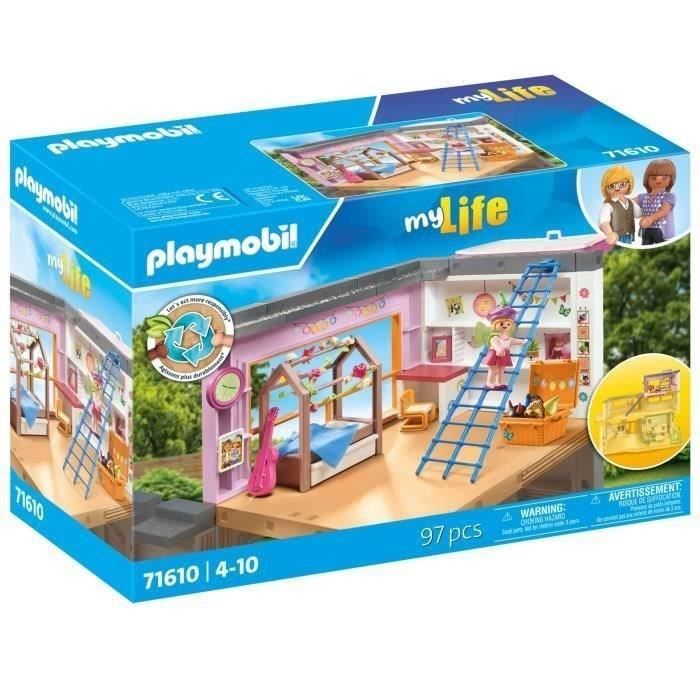 PLAYMOBIL 71610 Chambre d'enfant avec lit cabane, My Life Maison d'architecte, 97 pièces, Dès 4 ans