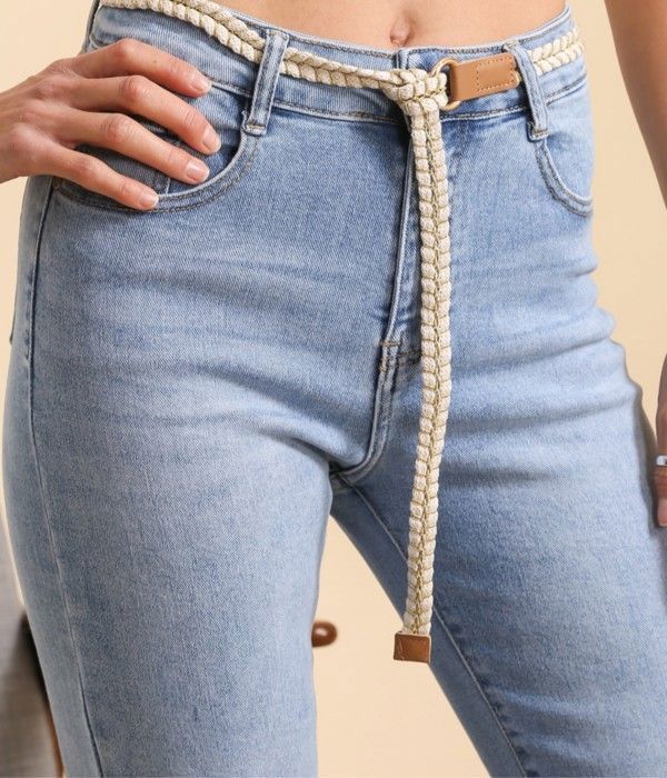 Jean femme - G-SMACK - Jeans Mom Fit - Taille haute - Couleur bleu - 5 poches