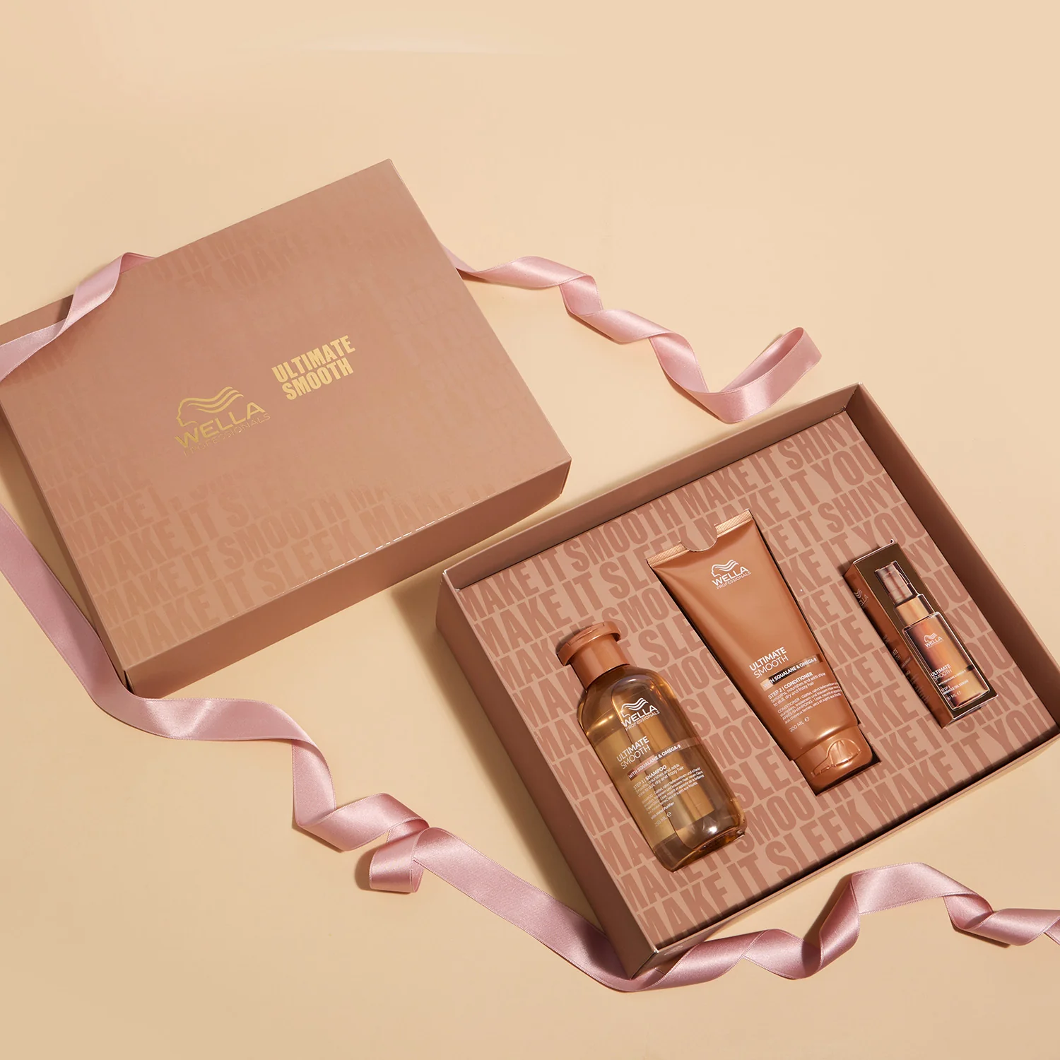 Ultimate Smooth Ultimate Smooth Cofanetto Natalizio - Shampoo, Balsamo e Miracle Oil Serum - Cofanetti per Capelli, Shampoo Anticrespo