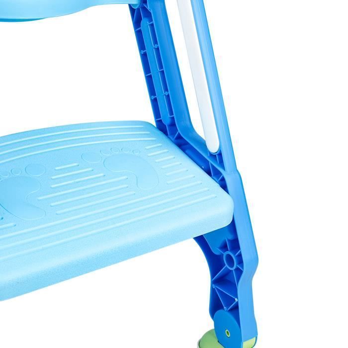 Réducteur de WC pour bébé GOLDCMN - Siège avec marche - Rehausseur chaise - Blanc - 18 mois à 7 ans