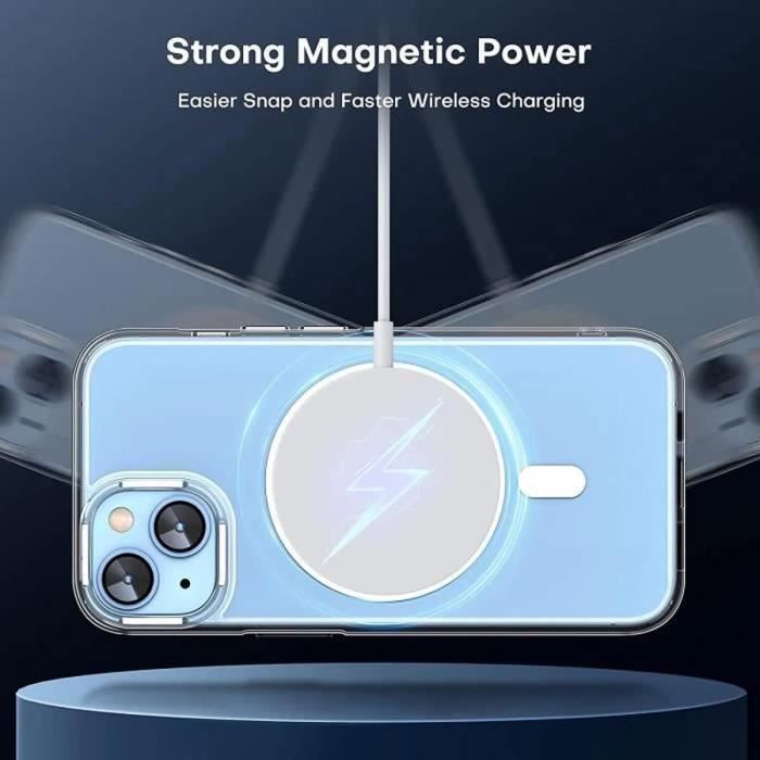 Coque pour iPhone 13 en Acrylique - Transparent- Compatible Magsafe - 2x Vitres Verre Trempé + Protège caméra - MASSILIA TECH
