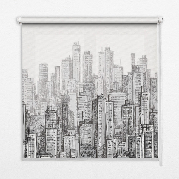 Roleta zaciemniająca wewnętrzna - 50x50 cm - Miasto
