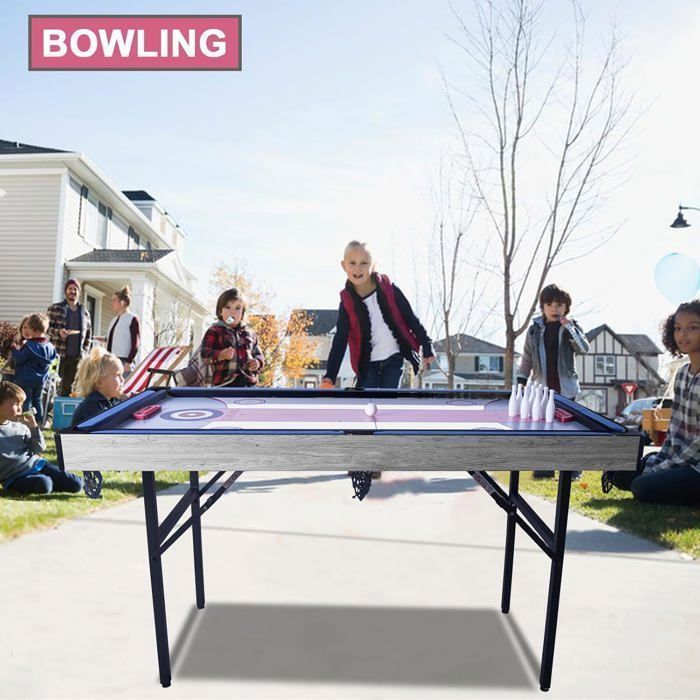 HLC Multi-Game Table, 5-in-1 Folding Game Table, Easy to Assemble, Interactive Parent-Child Games, Children's Gift, 140*74*80cm