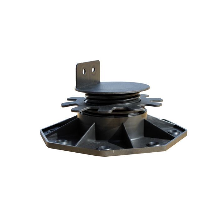 Pedestal ajustable de 30 a 60 mm para tarimas de madera y composite - L: 151 mm - An: 151 mm - Pr: 60 mm - Negro