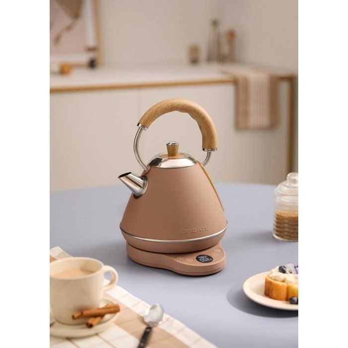 Hervidor eléctrico - Create - Kettle Retro Pro - 1 L - Temperatura regulable - Acero inoxidable