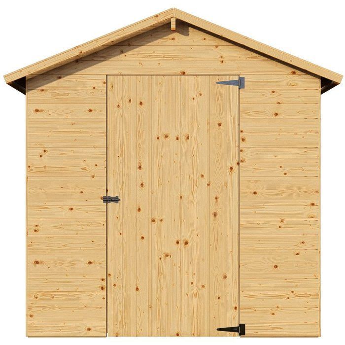 Casetta da giardino in legno - Pino non trattato - 1,86 m² - Pannelli da 12 mm
