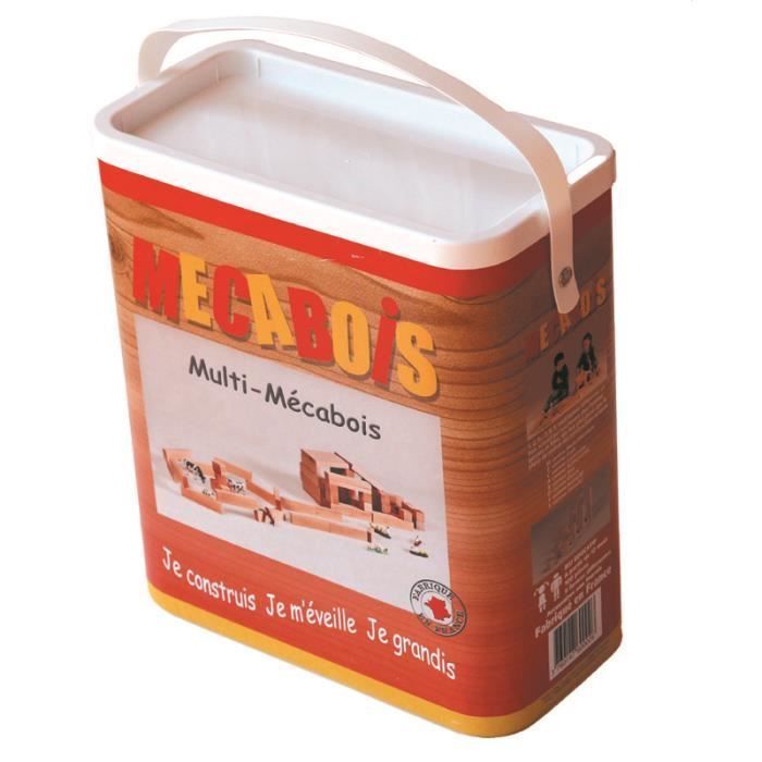 Jouécabois construction set - ECODIS - 100 pieces - Beech wood - Red - Unisex