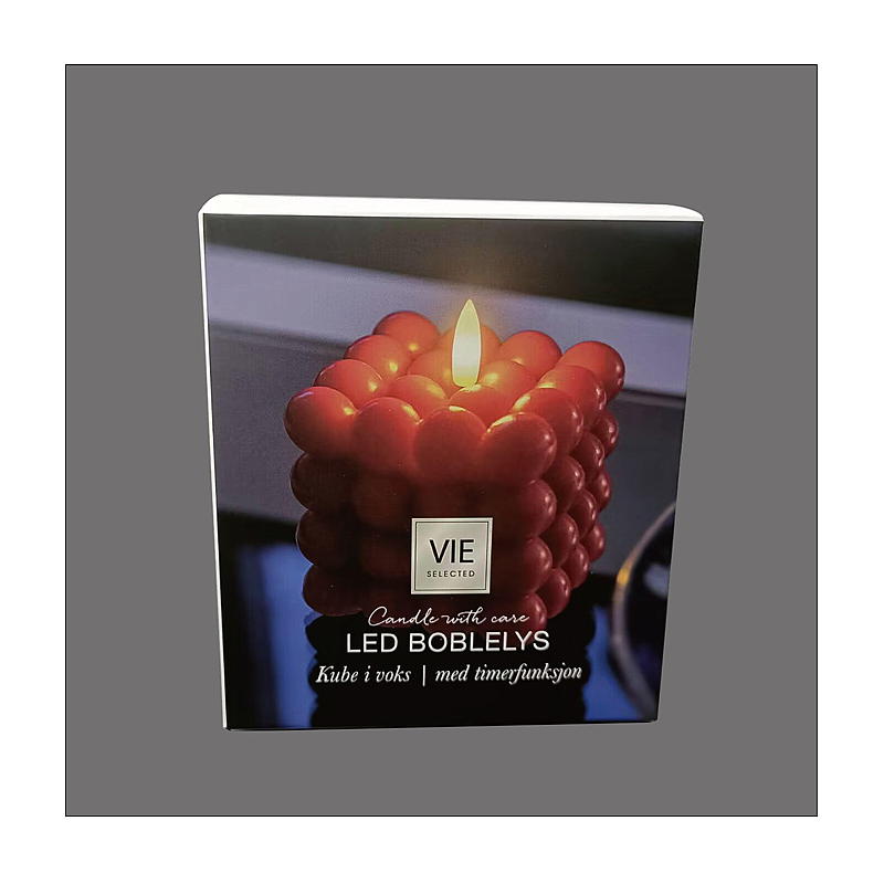 Lampada LED Vie Selected Cube 8,5x8,5x7,5 cm con timer, colore rosso