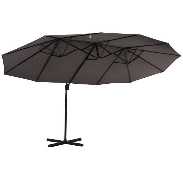 Outsunny - Sombrilla - Metal - 445x270x260cm - Gris