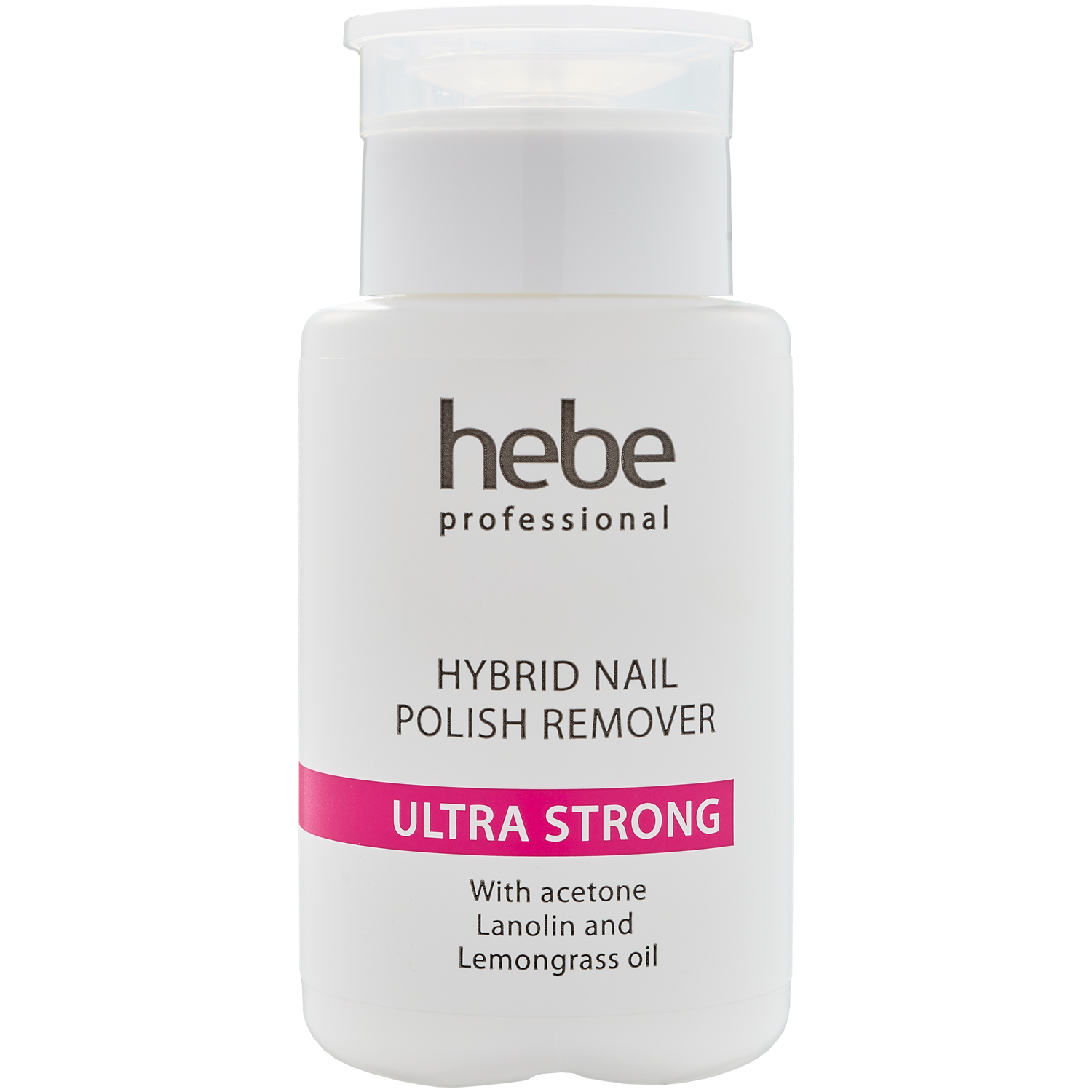 Hebe Professional Hybrid Nagellacksborttagare med Pump 150ml Ultra Stark