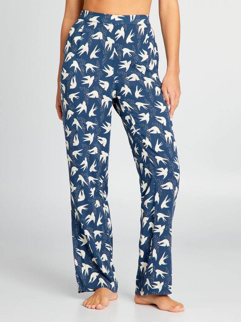 Pantalón de pijama holgado estampado - AZUL